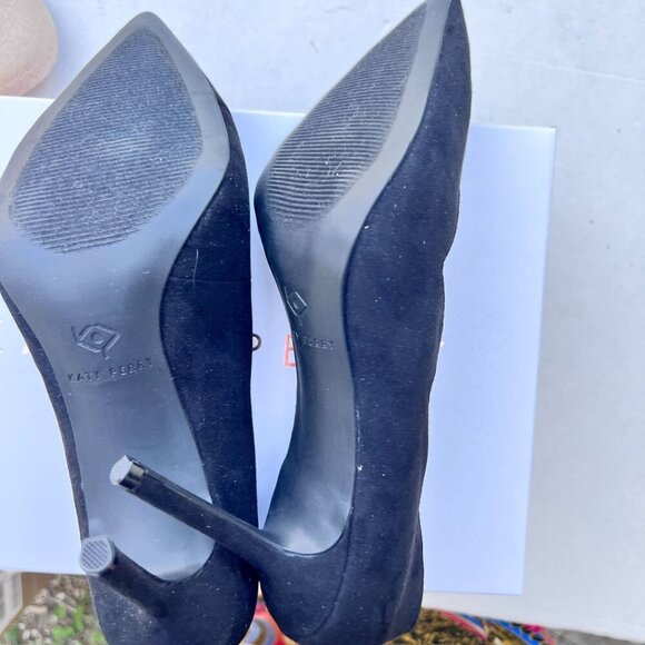 Katy Perry Scalloped Pointy Toe Pumps Stiletto Heels - The Dina Sz 11M in Black - Picture 9 of 11